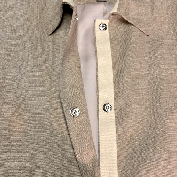 TALORA (a Nordstrom brand) linen knee length three season coat - Picture 3 of 8